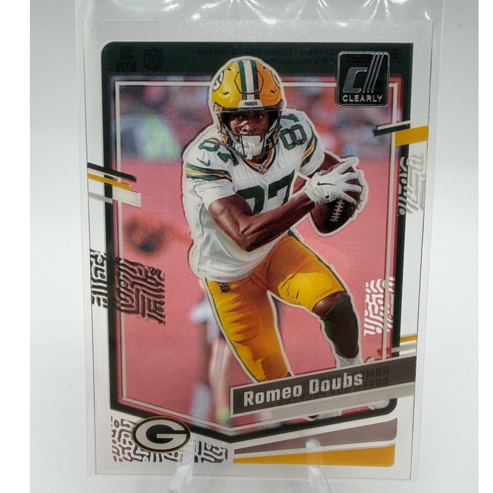 2023 Panini Clearly Donruss Romeo Doubs Green Bay Packers Card‎ No 20 Acetate
